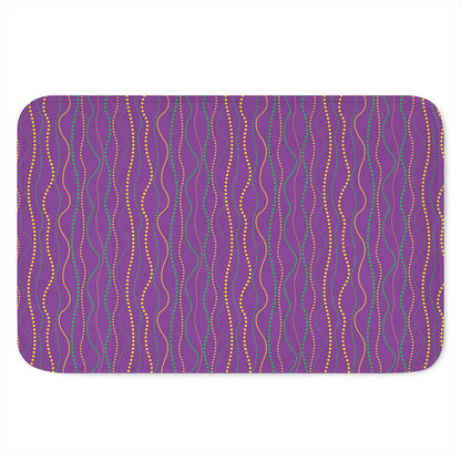 Mardi Gras Dot Pattern Print Indoor Door Mat