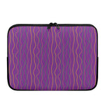 Mardi Gras Dot Pattern Print Laptop Sleeve