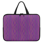 Mardi Gras Dot Pattern Print Laptop Sleeve With Handle