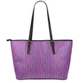 Mardi Gras Dot Pattern Print Leather Tote Bag With Zipper