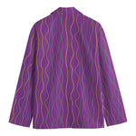 Mardi Gras Dot Pattern Print Men's Blazer