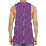 Mardi Gras Dot Pattern Print Men's Muscle Tank Top