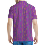 Mardi Gras Dot Pattern Print Men's Polo Shirt