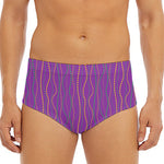 Mardi Gras Dot Pattern Print Men's Triangle Swim Briefs