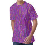 Mardi Gras Dot Pattern Print Men's Velvet T-Shirt