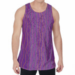 Mardi Gras Dot Pattern Print Men's Velvet Tank Top