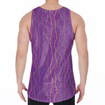 Mardi Gras Dot Pattern Print Men's Velvet Tank Top
