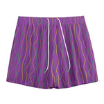 Mardi Gras Dot Pattern Print Mesh Shorts