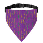 Mardi Gras Dot Pattern Print Over The Collar Dog Bandana