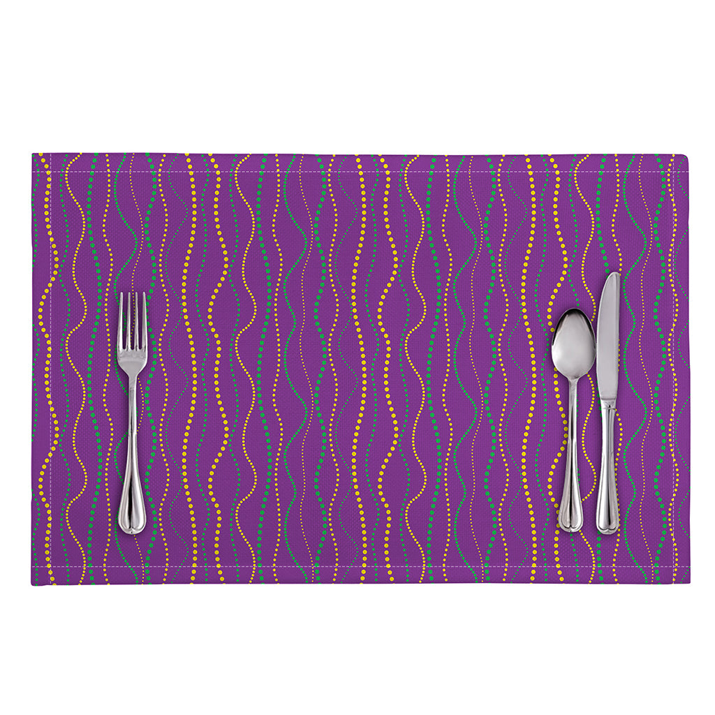 Mardi Gras Dot Pattern Print Placemat