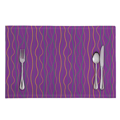 Mardi Gras Dot Pattern Print Placemat