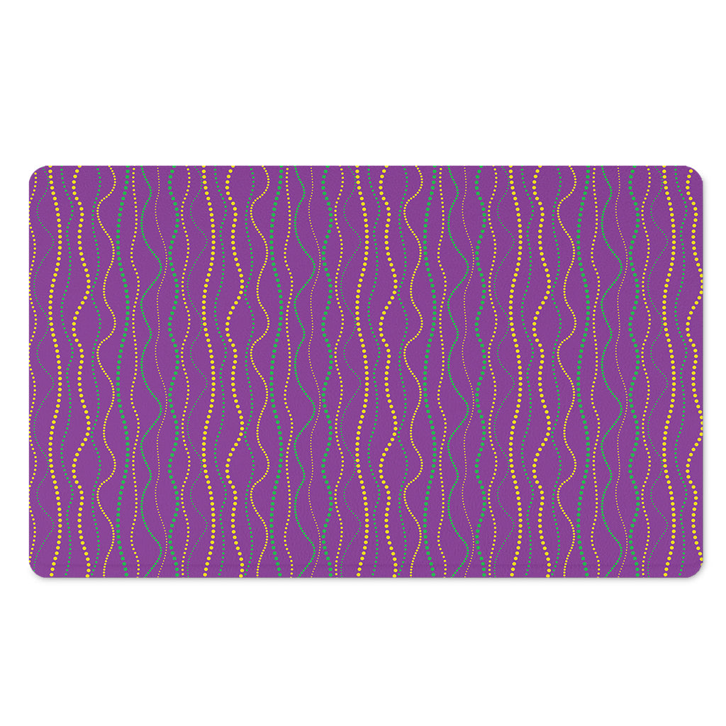 Mardi Gras Dot Pattern Print Polyester Doormat