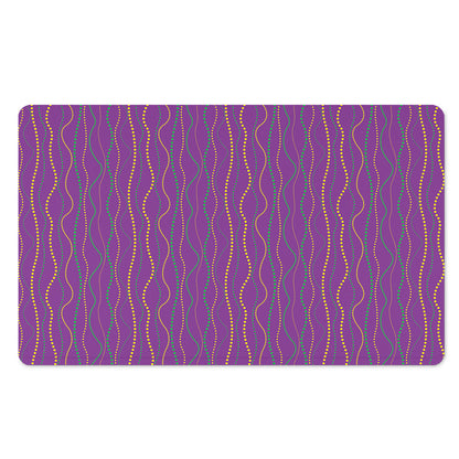 Mardi Gras Dot Pattern Print Polyester Doormat