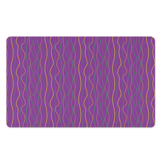 Mardi Gras Dot Pattern Print Polyester Doormat