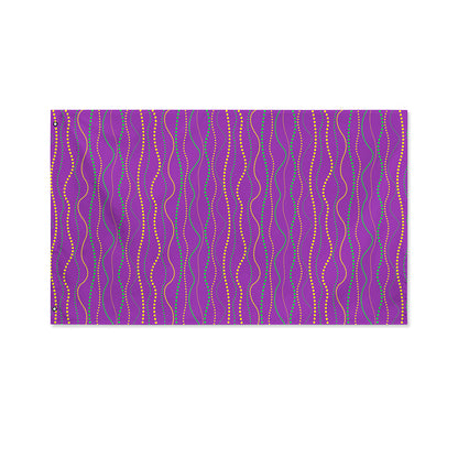 Mardi Gras Dot Pattern Print Polyester Flag