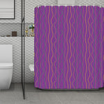 Mardi Gras Dot Pattern Print Polyester Shower Curtain