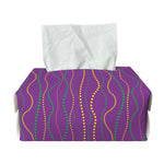 Mardi Gras Dot Pattern Print Rectangle Tissue Box Cover