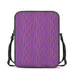 Mardi Gras Dot Pattern Print Rectangular Crossbody Bag