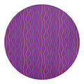 Mardi Gras Dot Pattern Print Round Blanket
