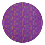 Mardi Gras Dot Pattern Print Round Blanket