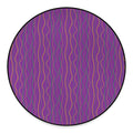 Mardi Gras Dot Pattern Print Round Floor Mat