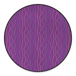 Mardi Gras Dot Pattern Print Round Floor Mat