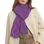 Mardi Gras Dot Pattern Print Scarf