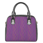 Mardi Gras Dot Pattern Print Shoulder Handbag