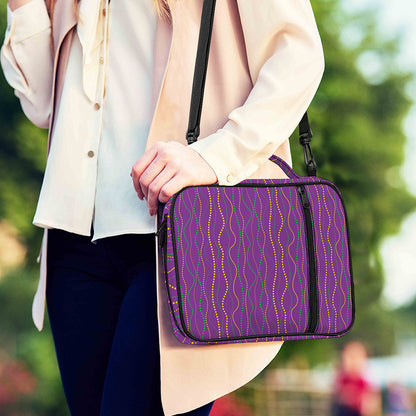 Mardi Gras Dot Pattern Print Shoulder Strap Bible Bag