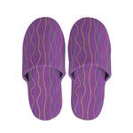 Mardi Gras Dot Pattern Print Slippers