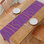 Mardi Gras Dot Pattern Print Table Runner