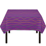 Mardi Gras Dot Pattern Print Tablecloth