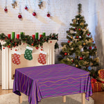 Mardi Gras Dot Pattern Print Tablecloth