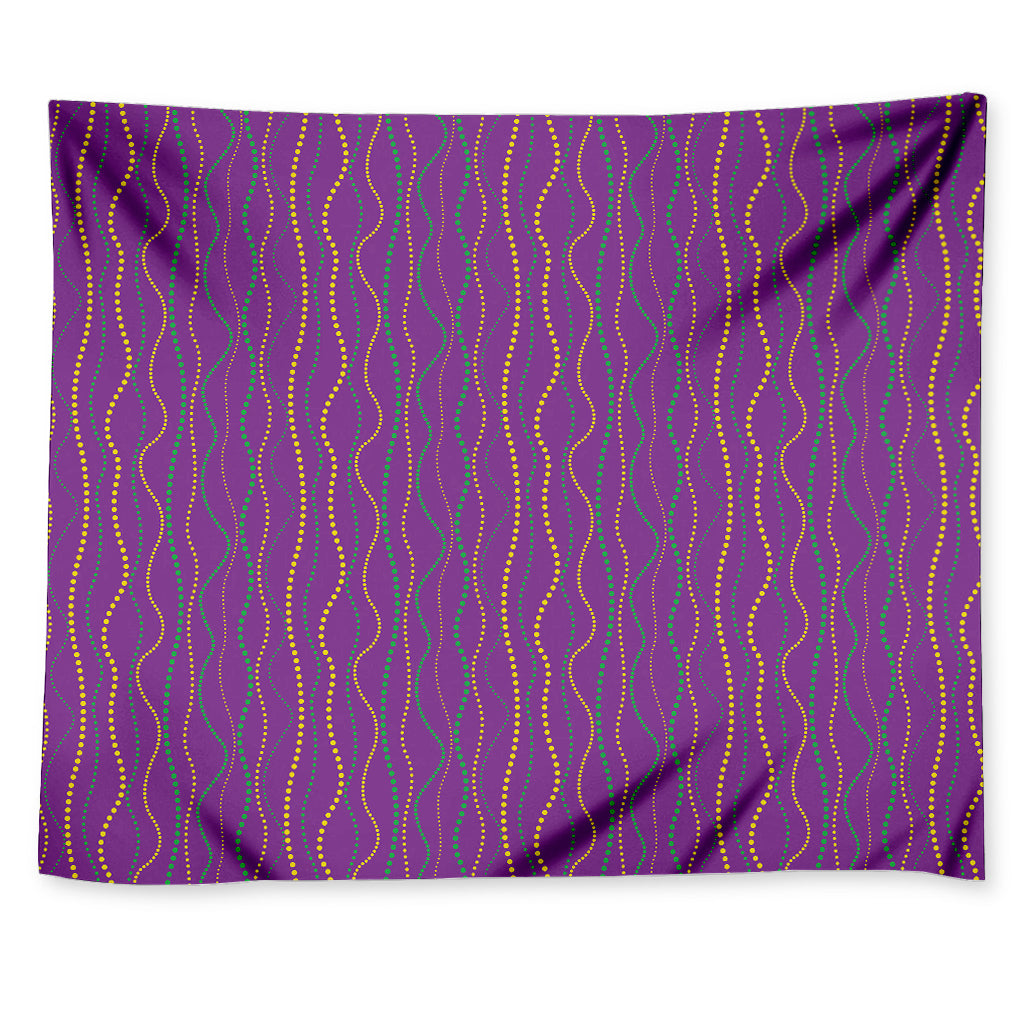 Mardi Gras Dot Pattern Print Tapestry