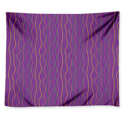 Mardi Gras Dot Pattern Print Tapestry