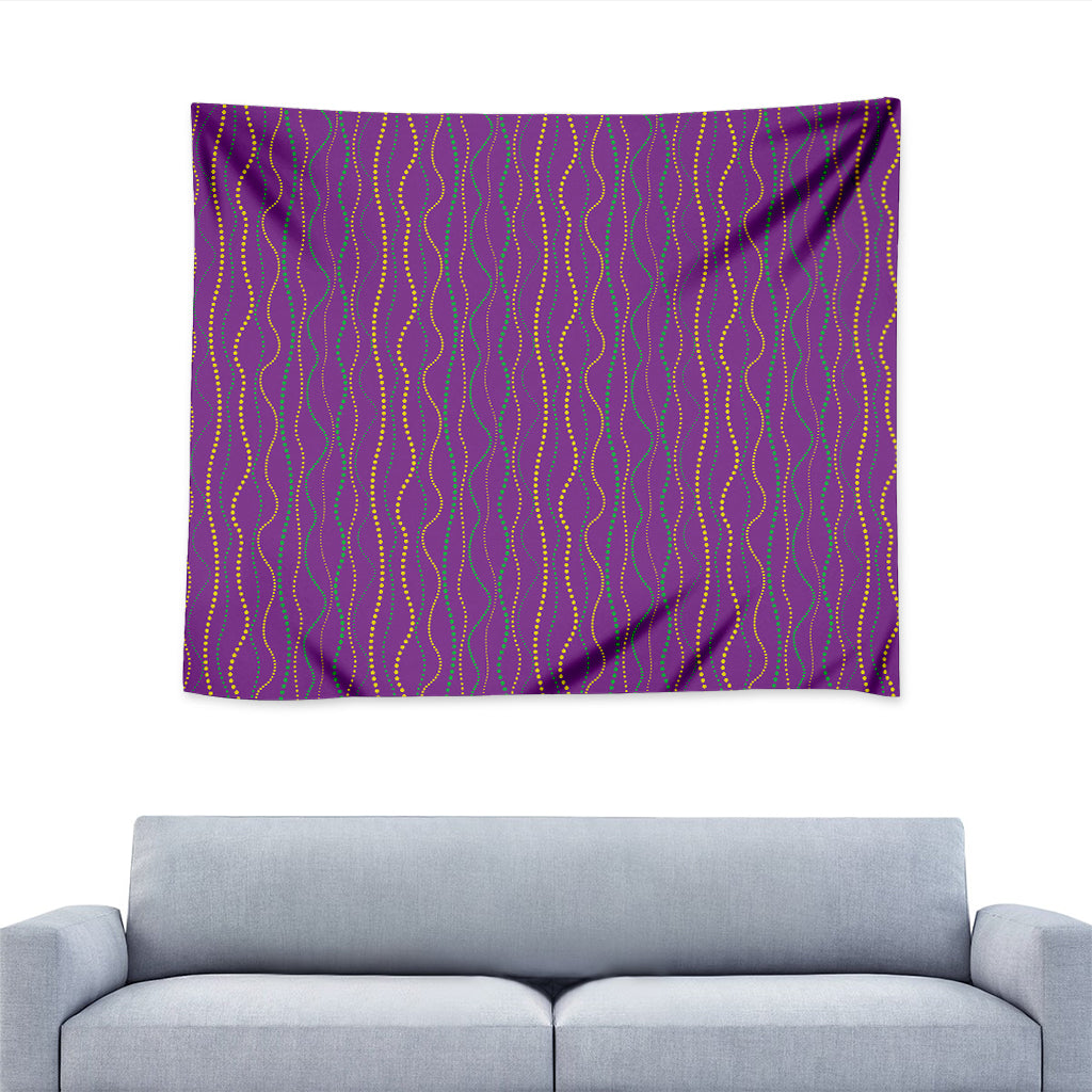 Mardi Gras Dot Pattern Print Tapestry