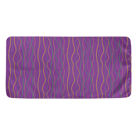 Mardi Gras Dot Pattern Print Towel