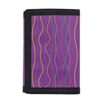 Mardi Gras Dot Pattern Print Trifold Wallet