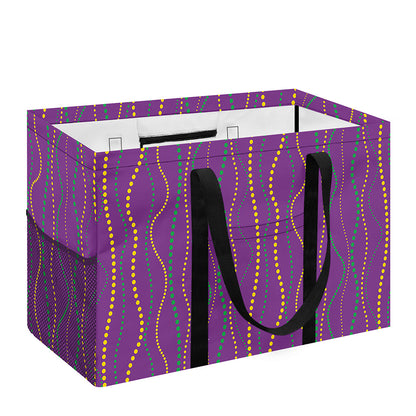 Mardi Gras Dot Pattern Print Utility Tote Bag