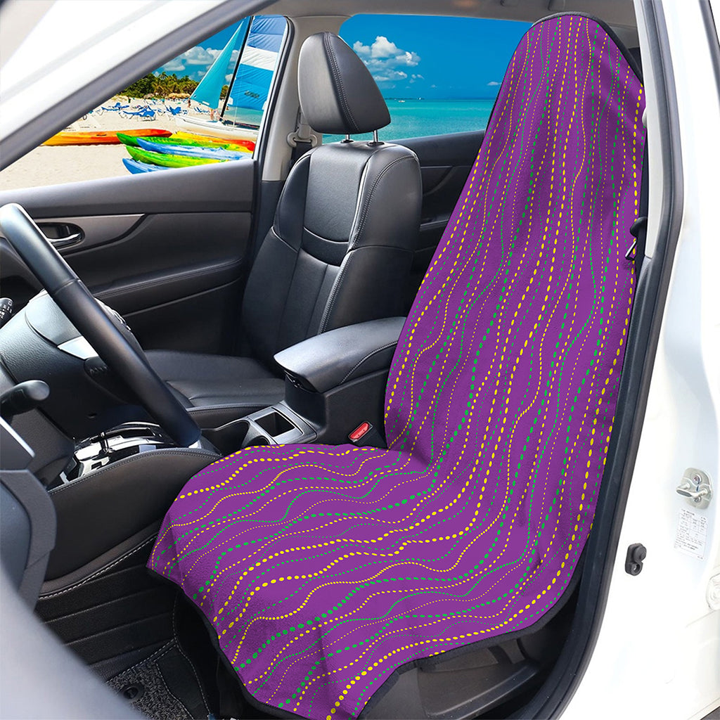 Mardi Gras Dot Pattern Print Waterproof Car Seat Cover