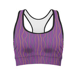 Mardi Gras Dot Pattern Print Women's Sports Bra