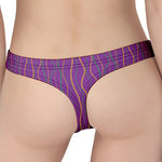 Mardi Gras Dot Pattern Print Women's Thong