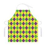 Mardi Gras Fat Tuesday Argyle Print Adjustable Apron