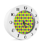 Mardi Gras Fat Tuesday Argyle Print Alarm Clock