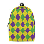 Mardi Gras Fat Tuesday Argyle Print Backpack