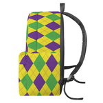 Mardi Gras Fat Tuesday Argyle Print Backpack