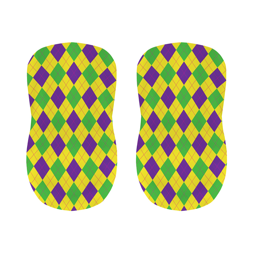 Mardi Gras Fat Tuesday Argyle Print Bar Stool Covers