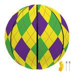 Mardi Gras Fat Tuesday Argyle Print Basketball