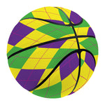Mardi Gras Fat Tuesday Argyle Print Basketball