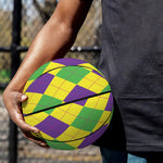 Mardi Gras Fat Tuesday Argyle Print Basketball